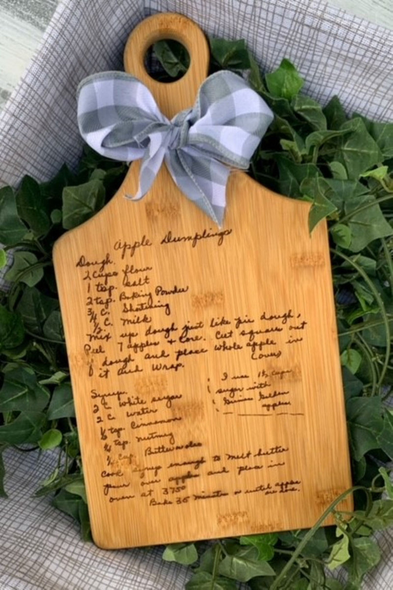 Custom Recipe Cutting Board