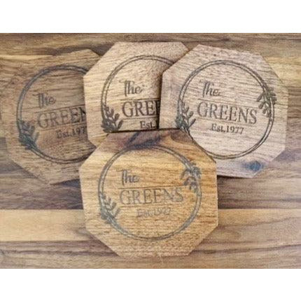 Walnut Coaster Set - Grand Lake Engraving & Gifts