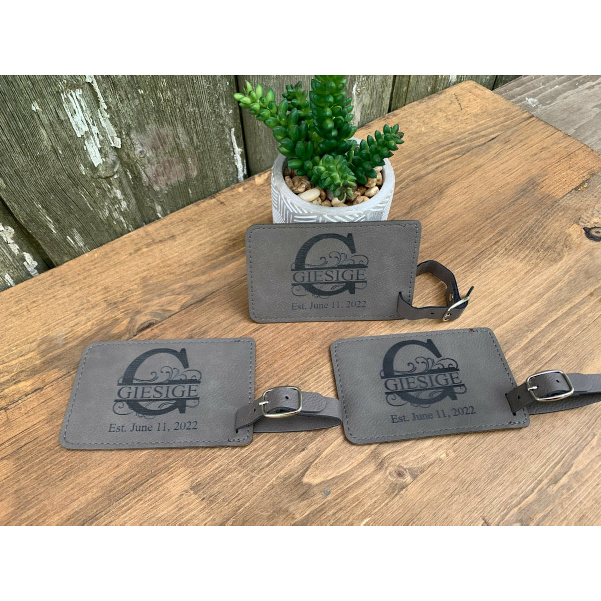 Leatherette Luggage Tags