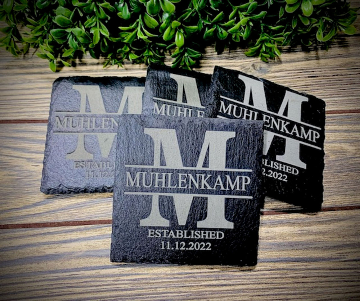 Slate Coaster Set